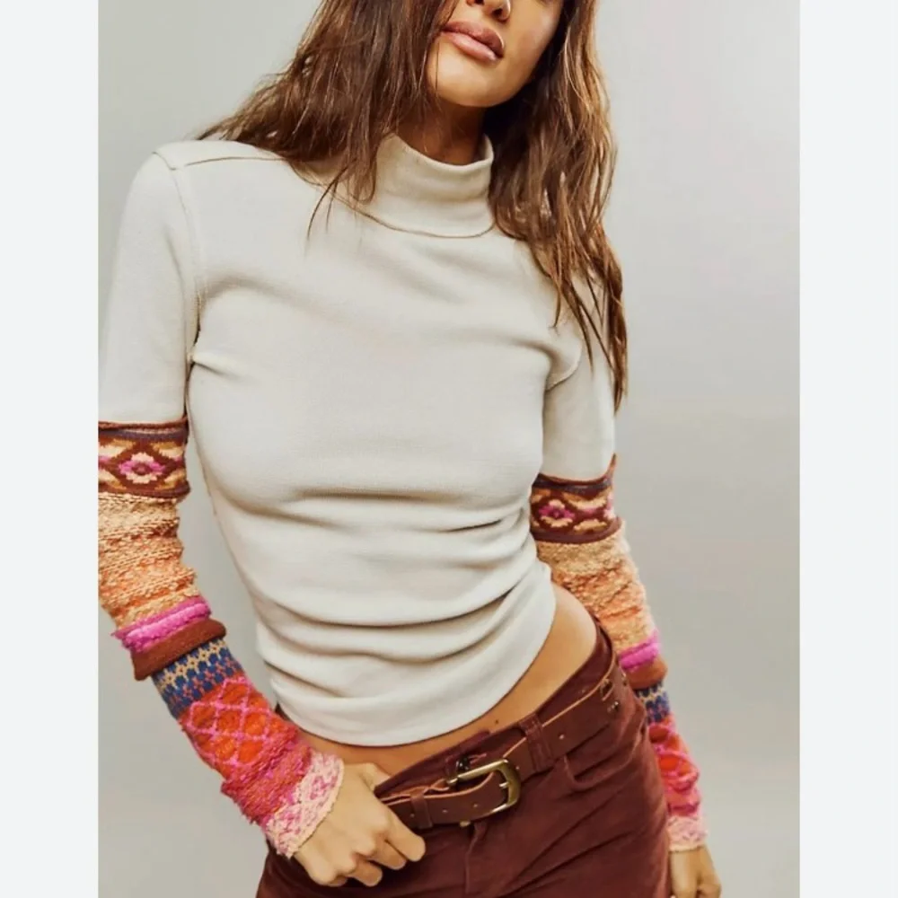 We The Free All Too Well Top Multi Cuff Ladies Sz Medium - Picture 1 of 9